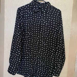 Mossimo Polkadot Button-Up Blouse